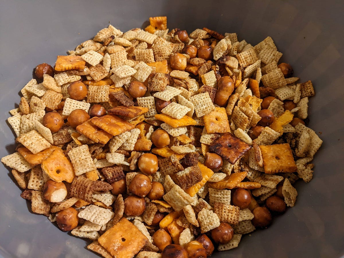 Minimalist snack mix. Chex mix, or “nuts and bolts” as we… by John I. Carney Medium