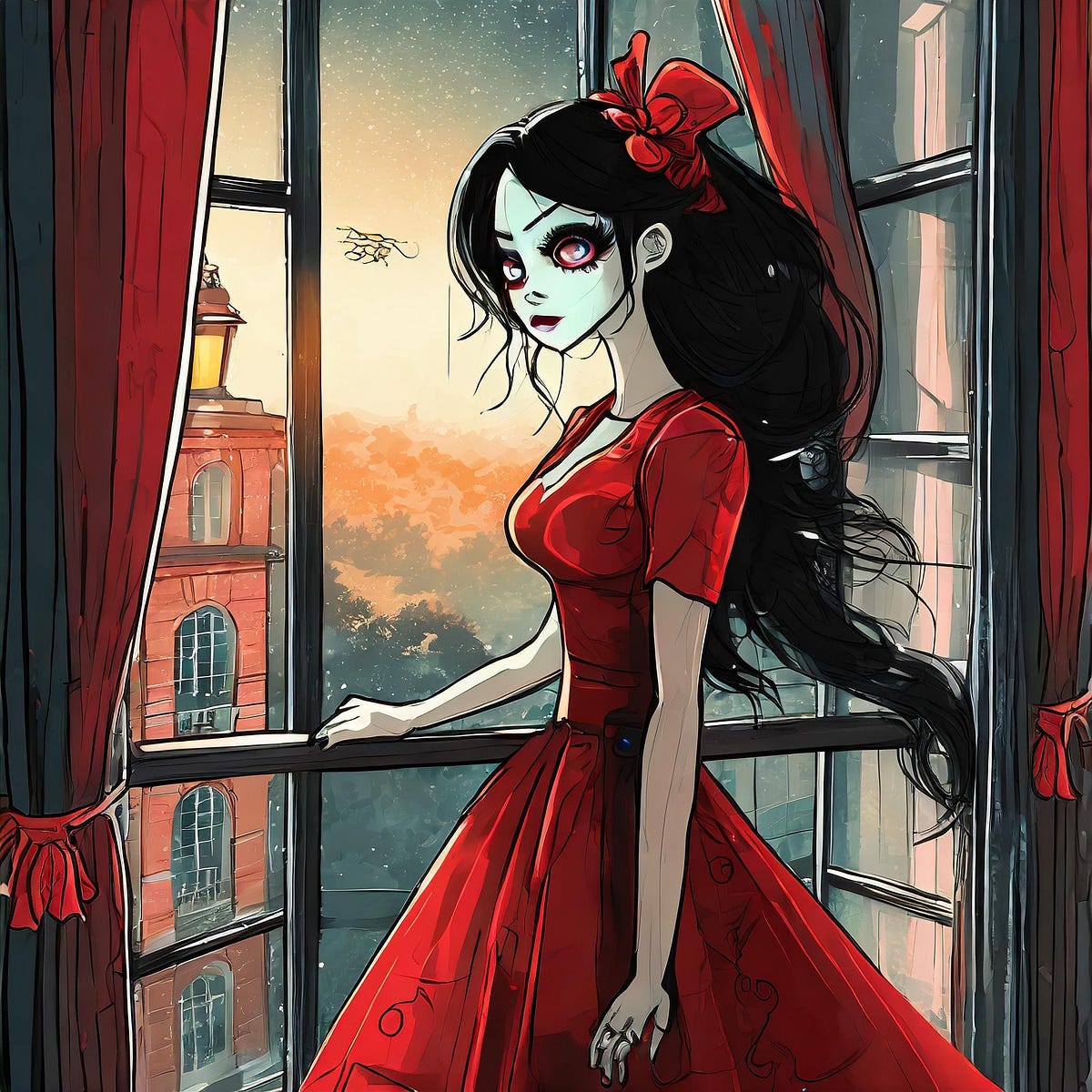 The Lady in Red 【Japanese Urban Legend】 Medium, Asian horror stories