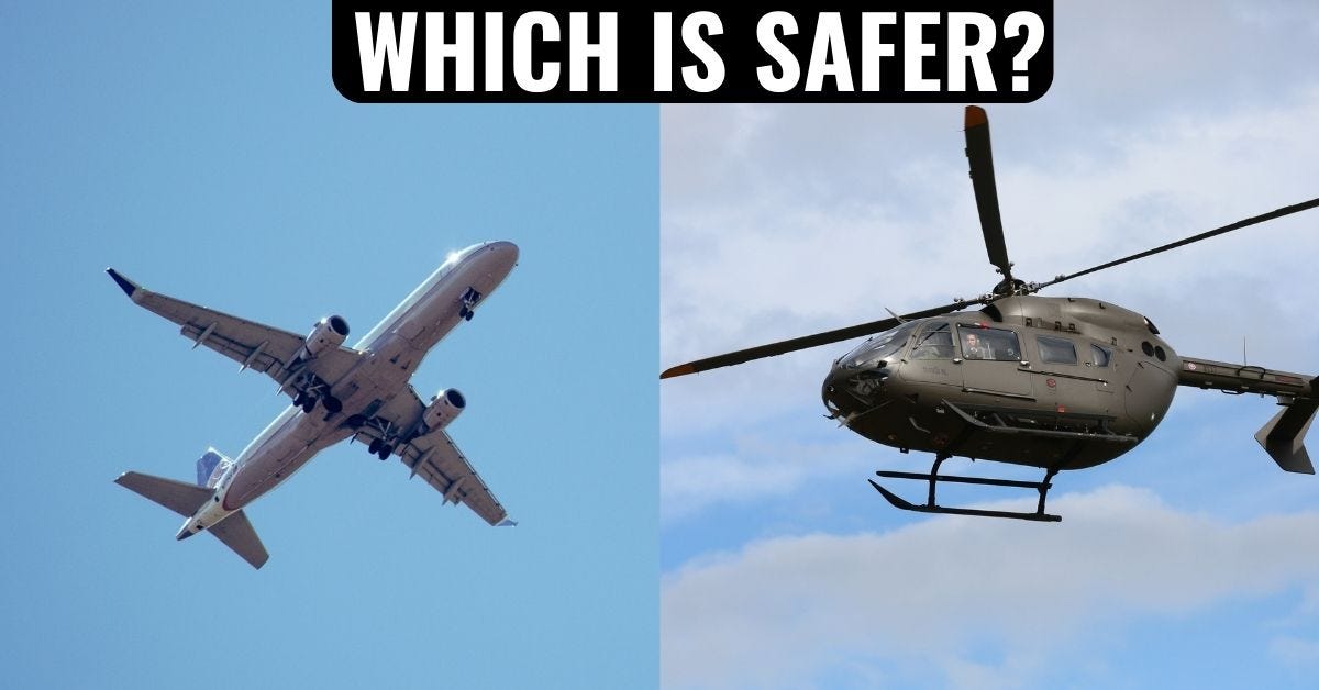 Which is safer Helicopters or Planes? by AviaTech Channel Medium