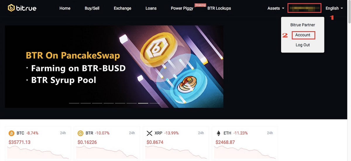 How to buy crypto on Bitrue with a credit card and send it to an