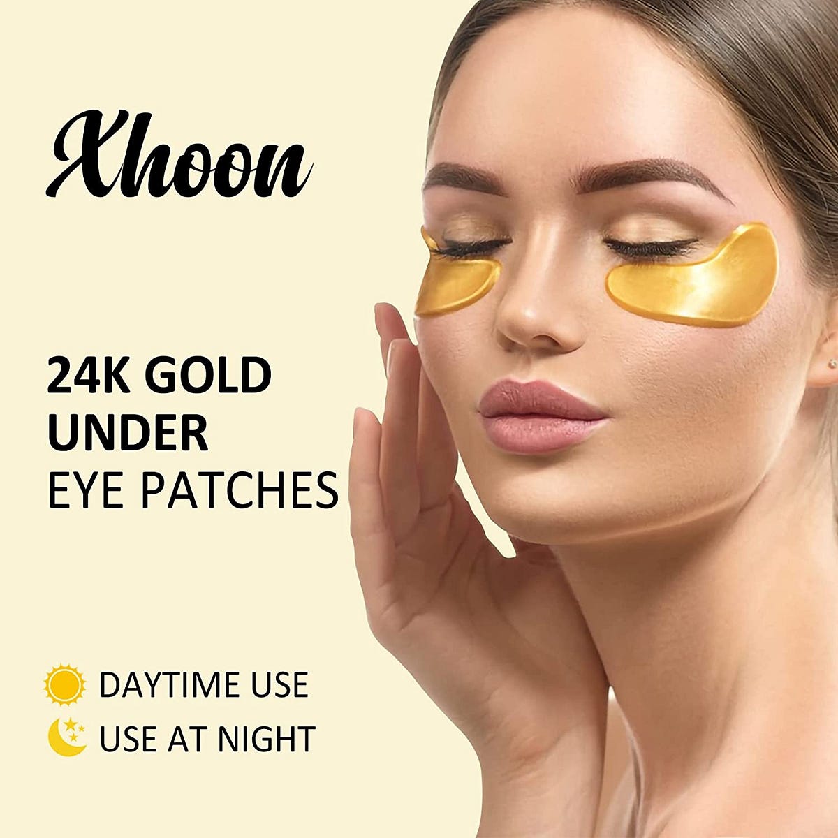 24K Gold Under Eye Patches — 20 Pack Under Eye Mask Amino Acid