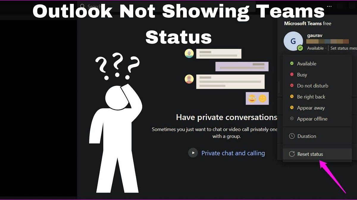 Fixes for When Teams Status Not Showing in Outlook by Chris Woakes