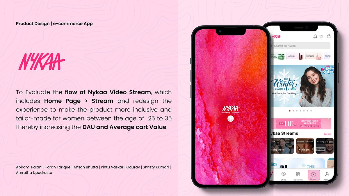 Redesigned Nykaa Beauty’s Stream — flow to improve DAU and Average