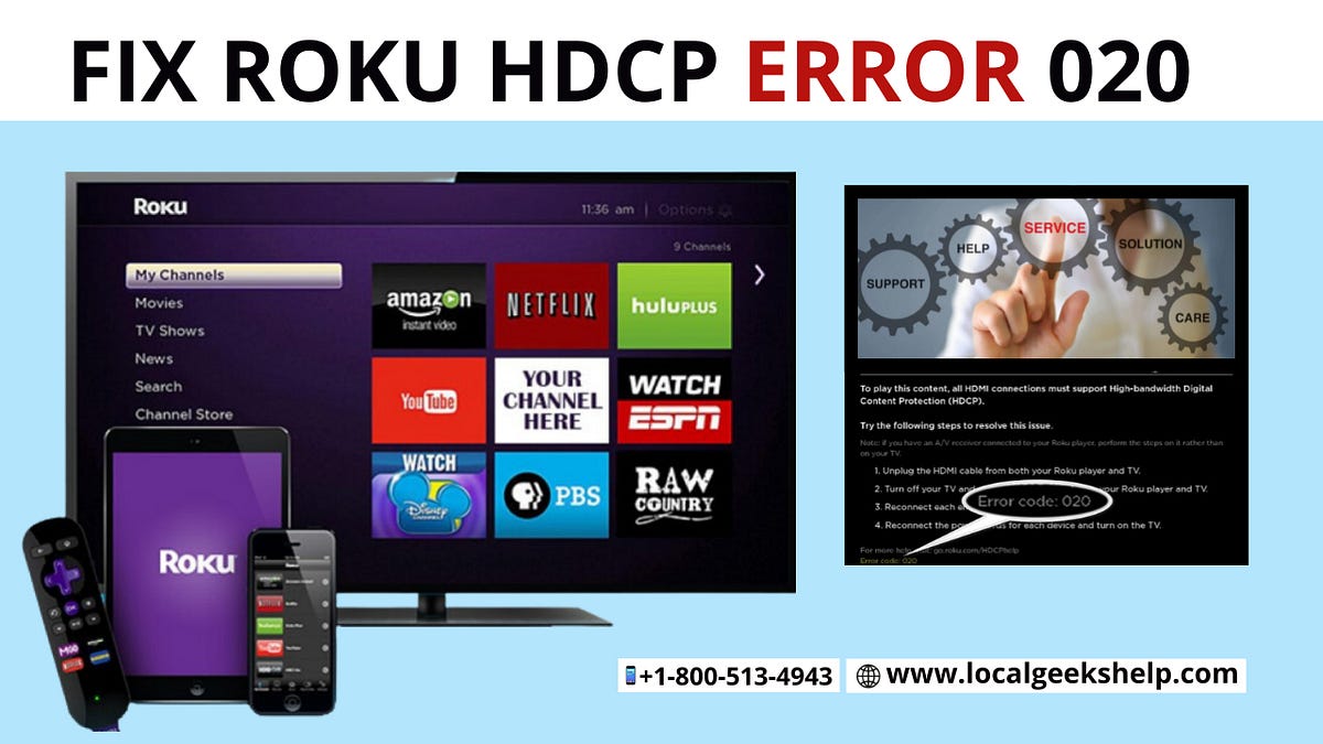 What is Roku HDCP Error Code 020 and How to fix it? Sophia Watson