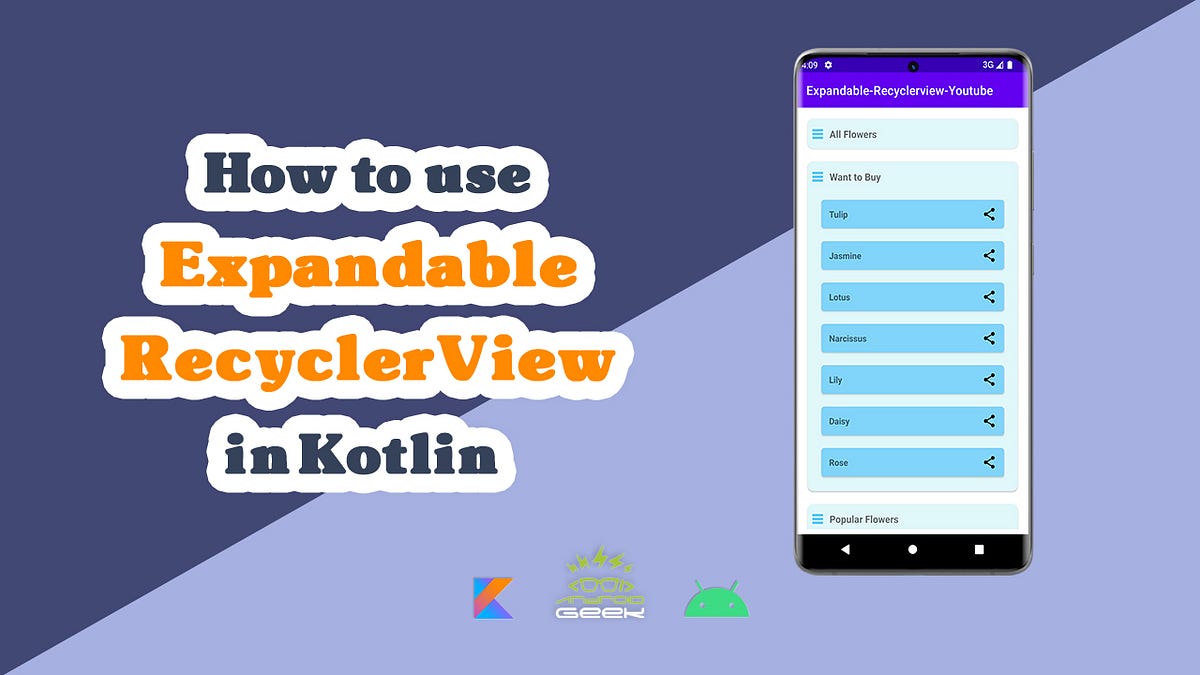How to use Expandable RecyclerView in Kotlin ( Part 2 — Nested