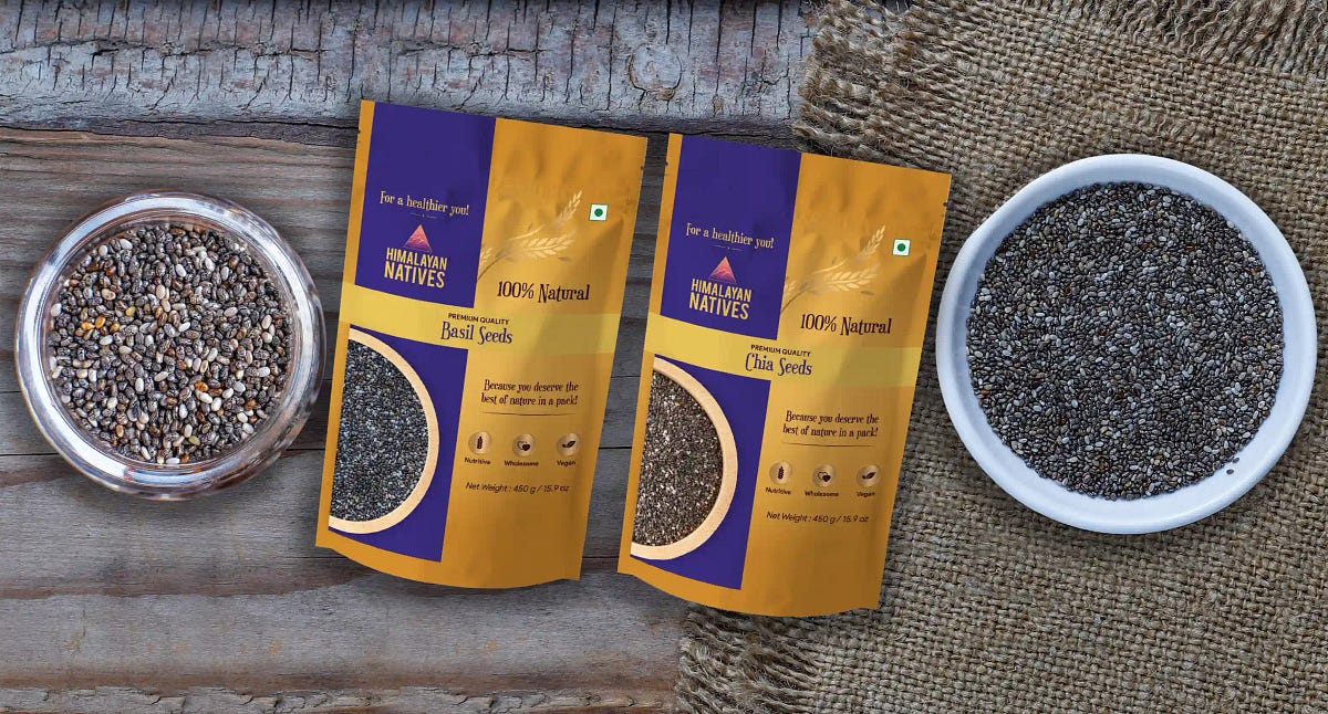 Chia Seeds vs Basil Seeds himalayannatives Medium