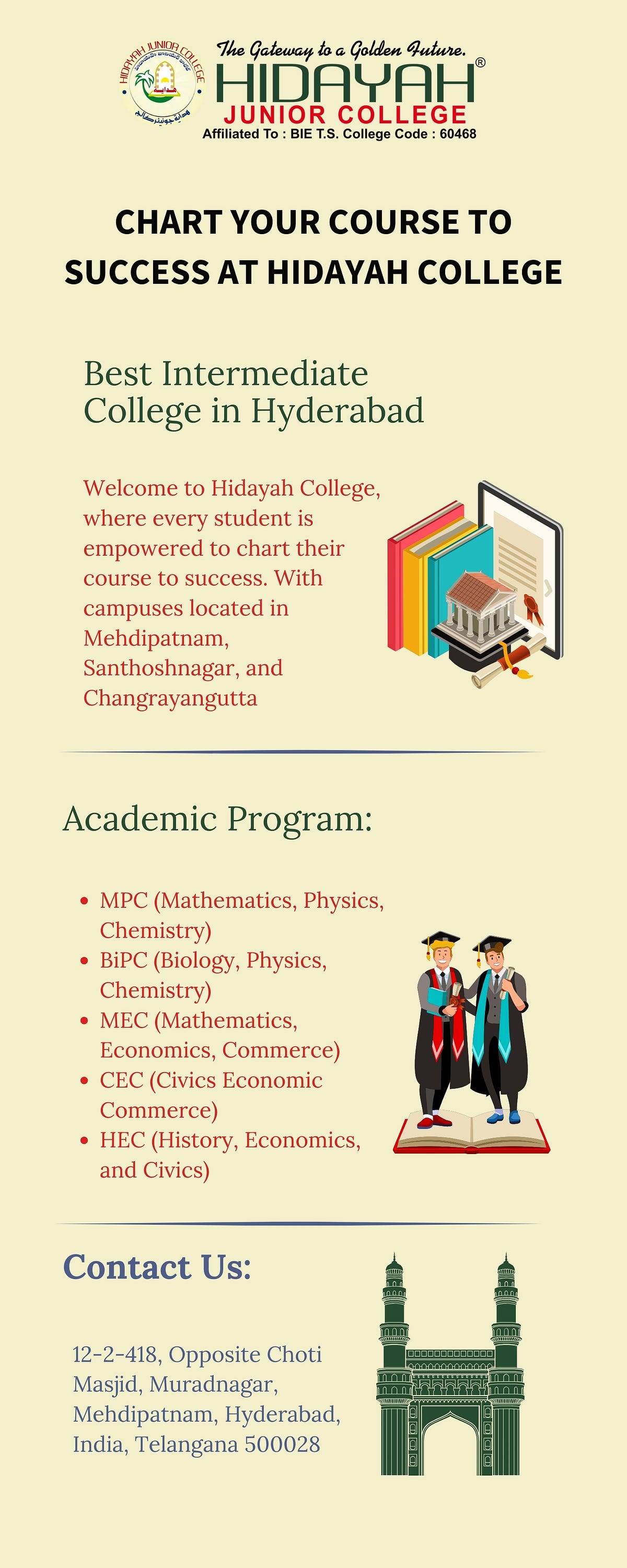 Best Intermediate College in Hyderabad Hidayah Junior College