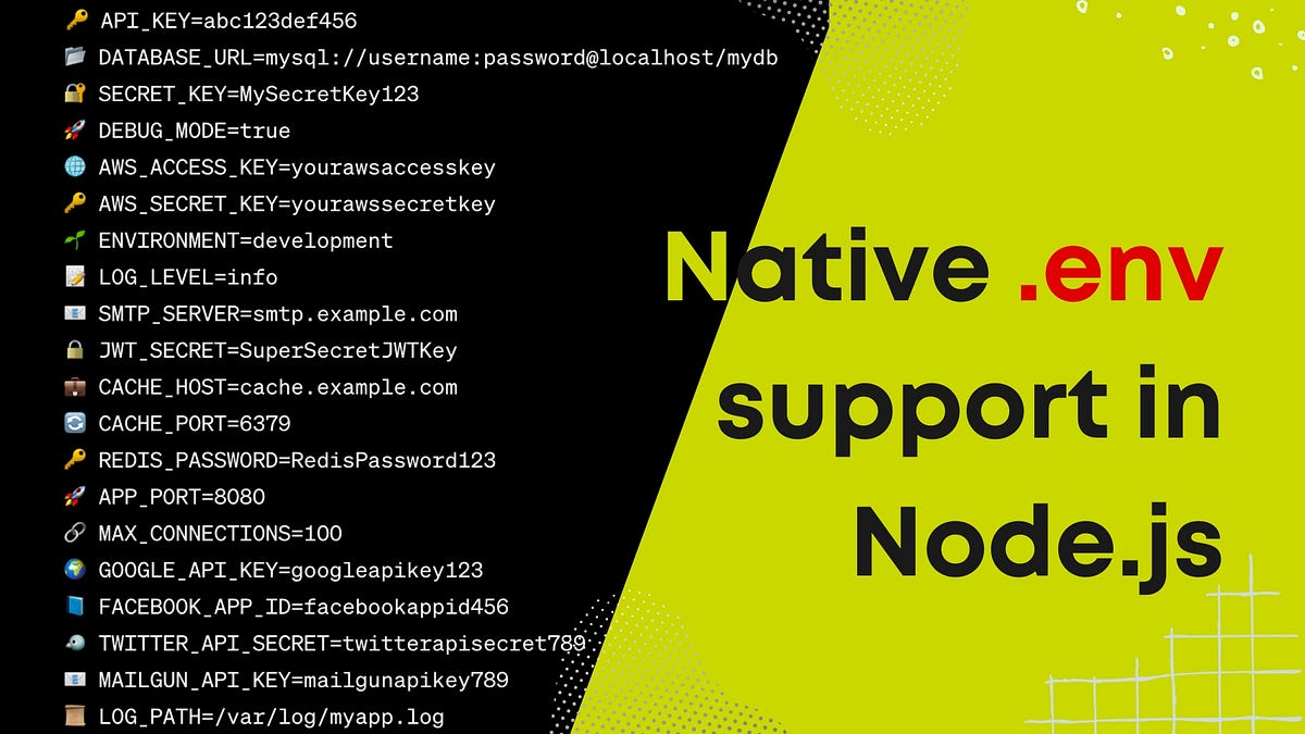 Native Support of .env in Node.js by nairihar Stackademic