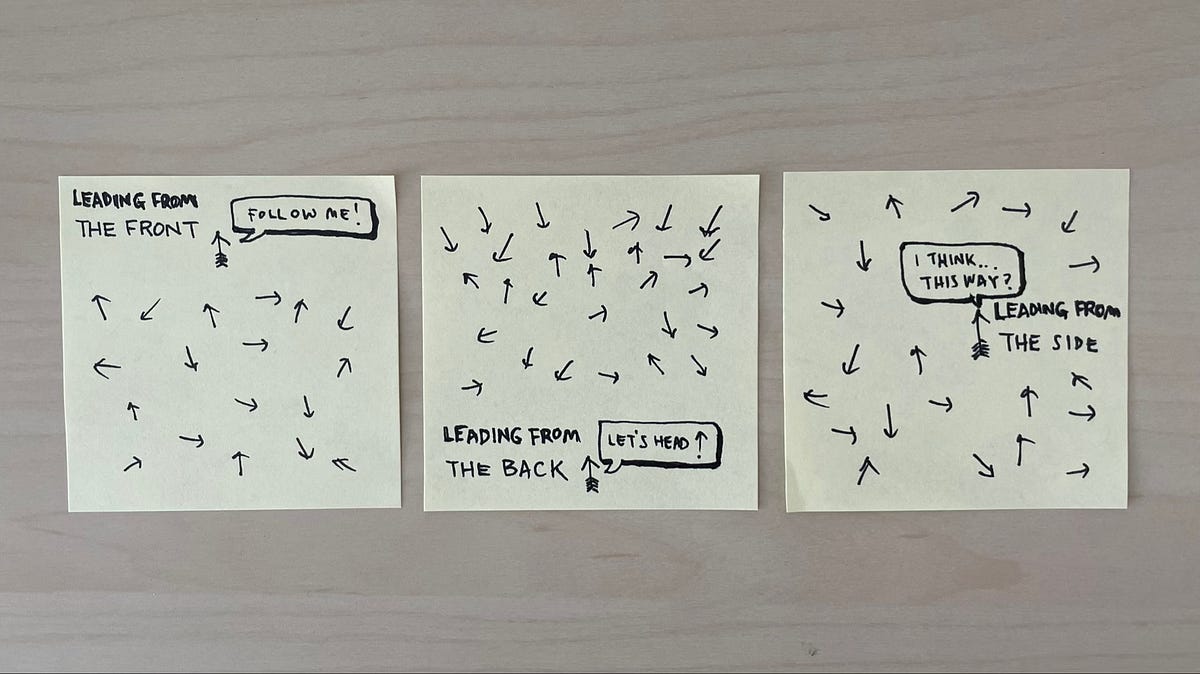 Where should you lead from? The front? The back? Or the side? Answer A