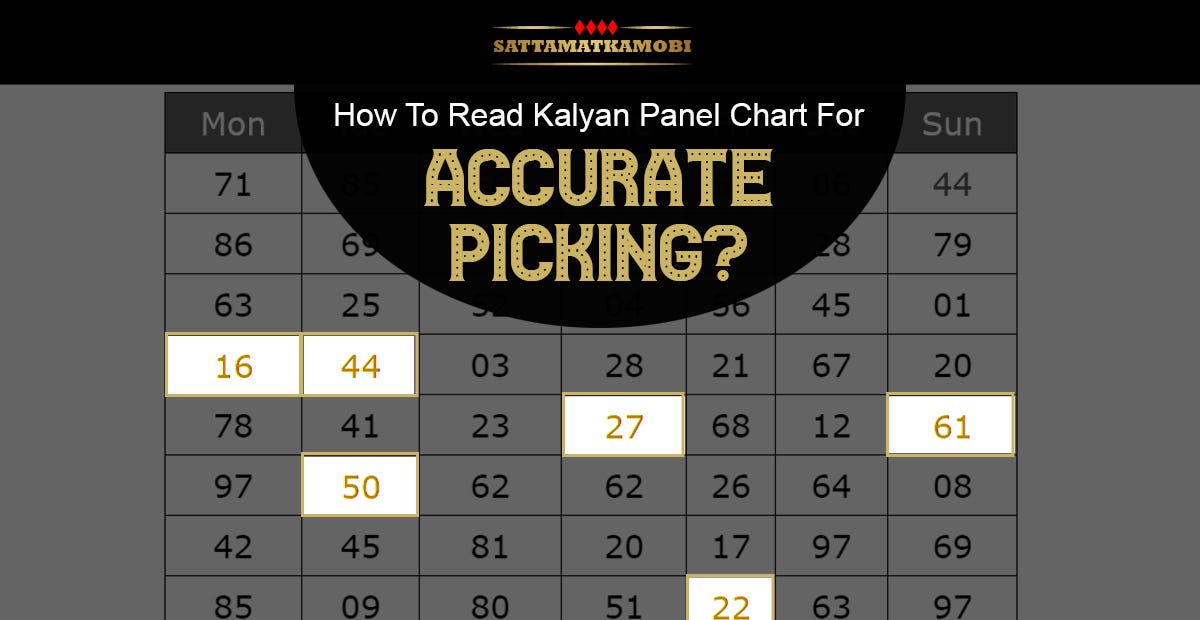 How To Read Kalyan Panel Chart For Accurate Picking? by Satta Matka