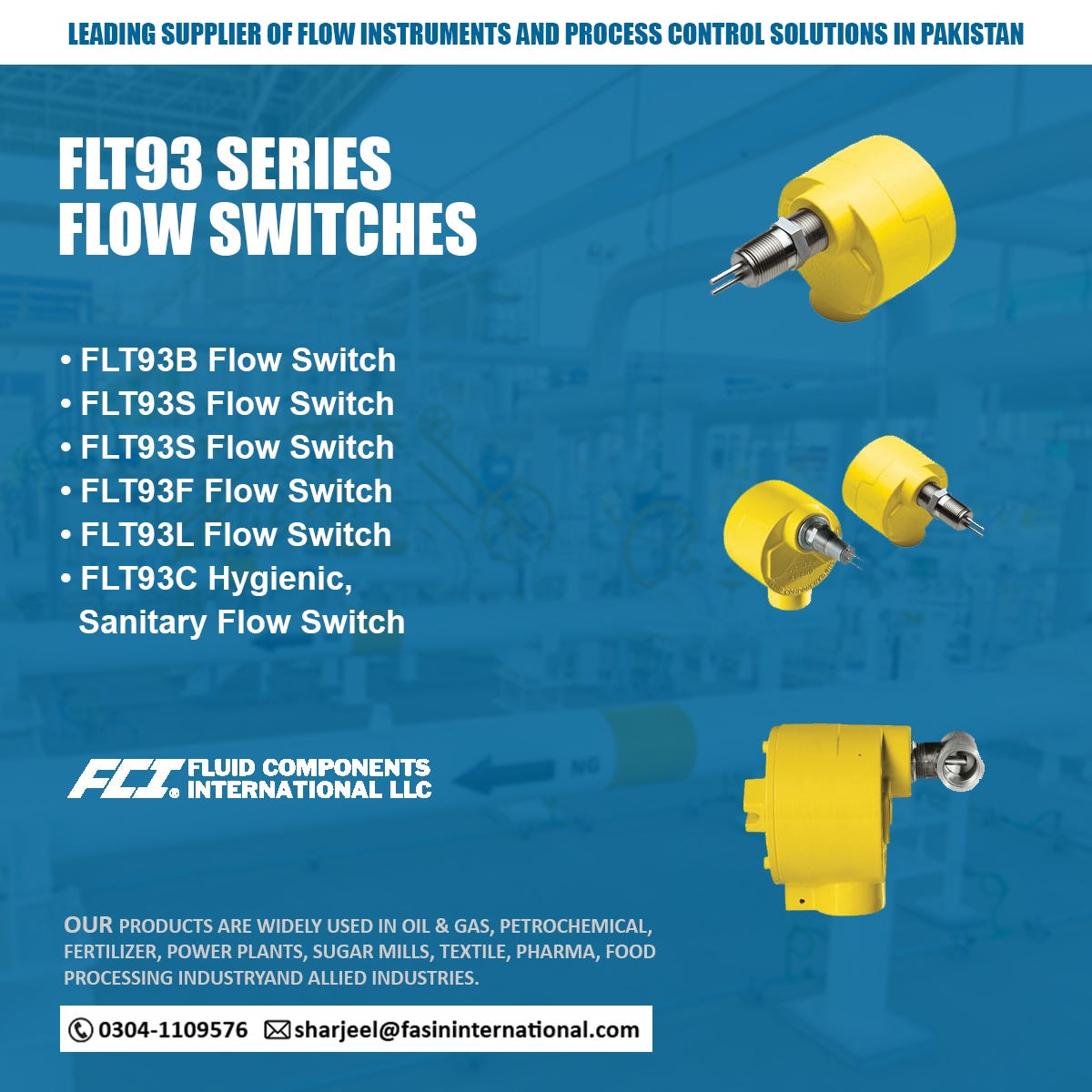 FLT93 Series Flow Switches Fluid Components International FCI Flow