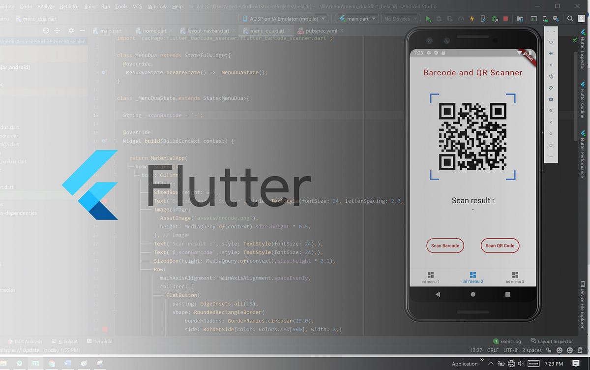 Flutter Membuat Scanner QR dan barcode by Gedetikapermana Medium