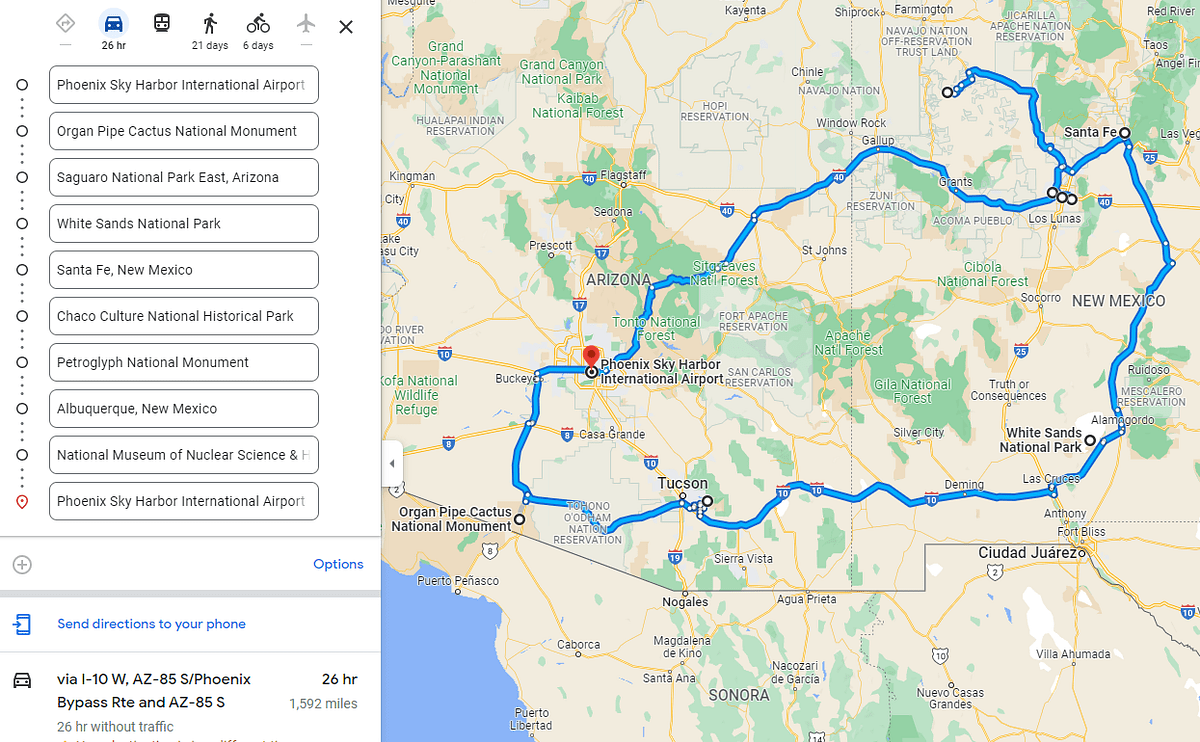 2000 miles Road Trip to find “Truth or Consequences” City in New Mexico