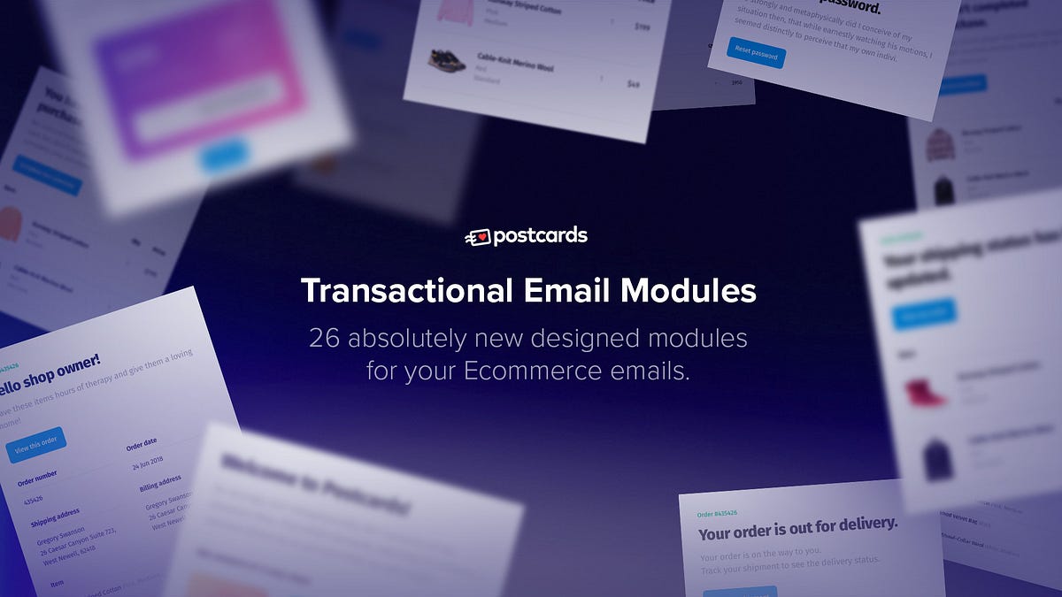 Postcards Introduces Transactional Email Modules by Inside Designmodo