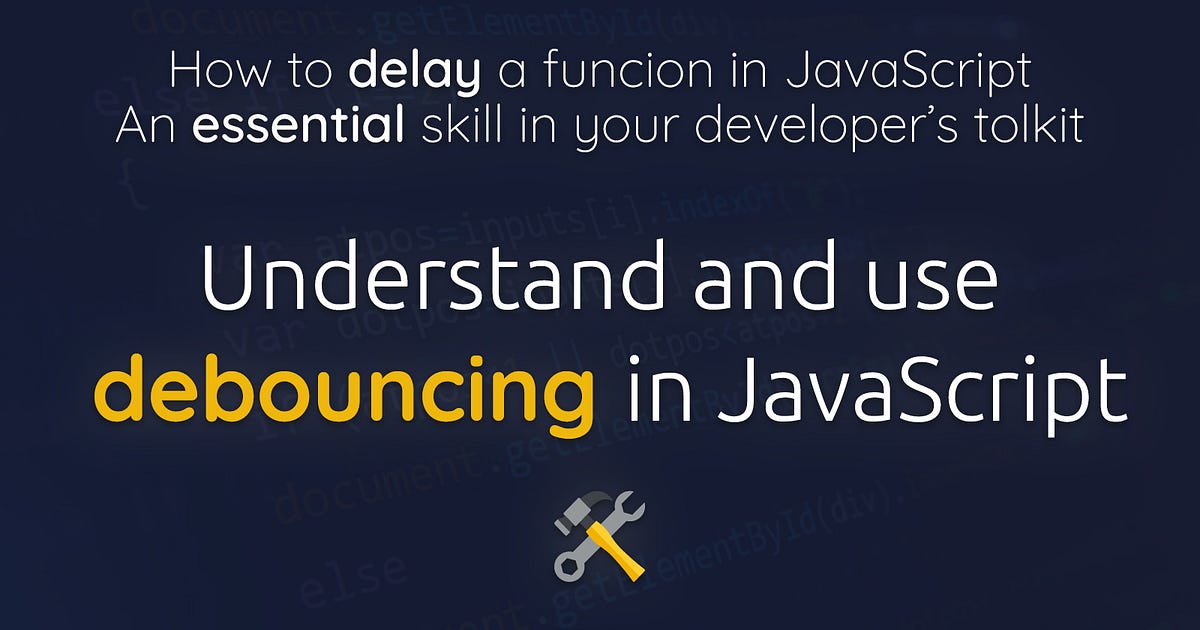How to Delay a Function in JavaScript by Matthias Böhm Bits and Pieces