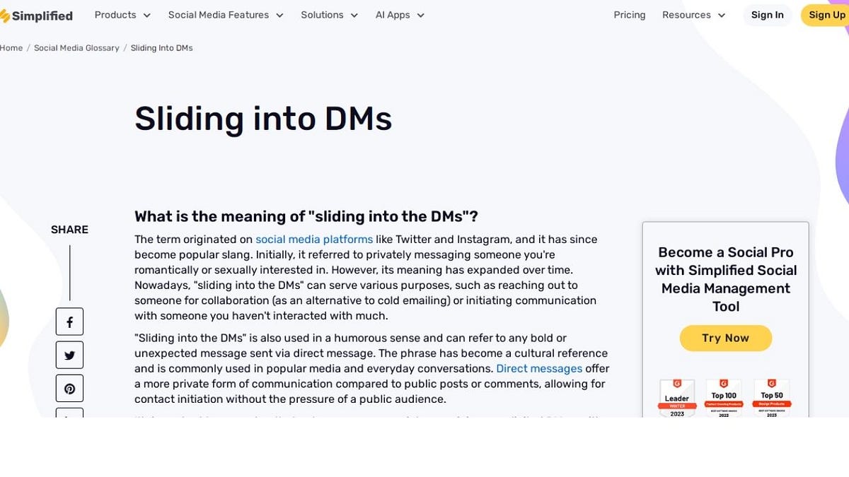 What Does Sliding into the DMs Mean? Understanding DM Meaning by