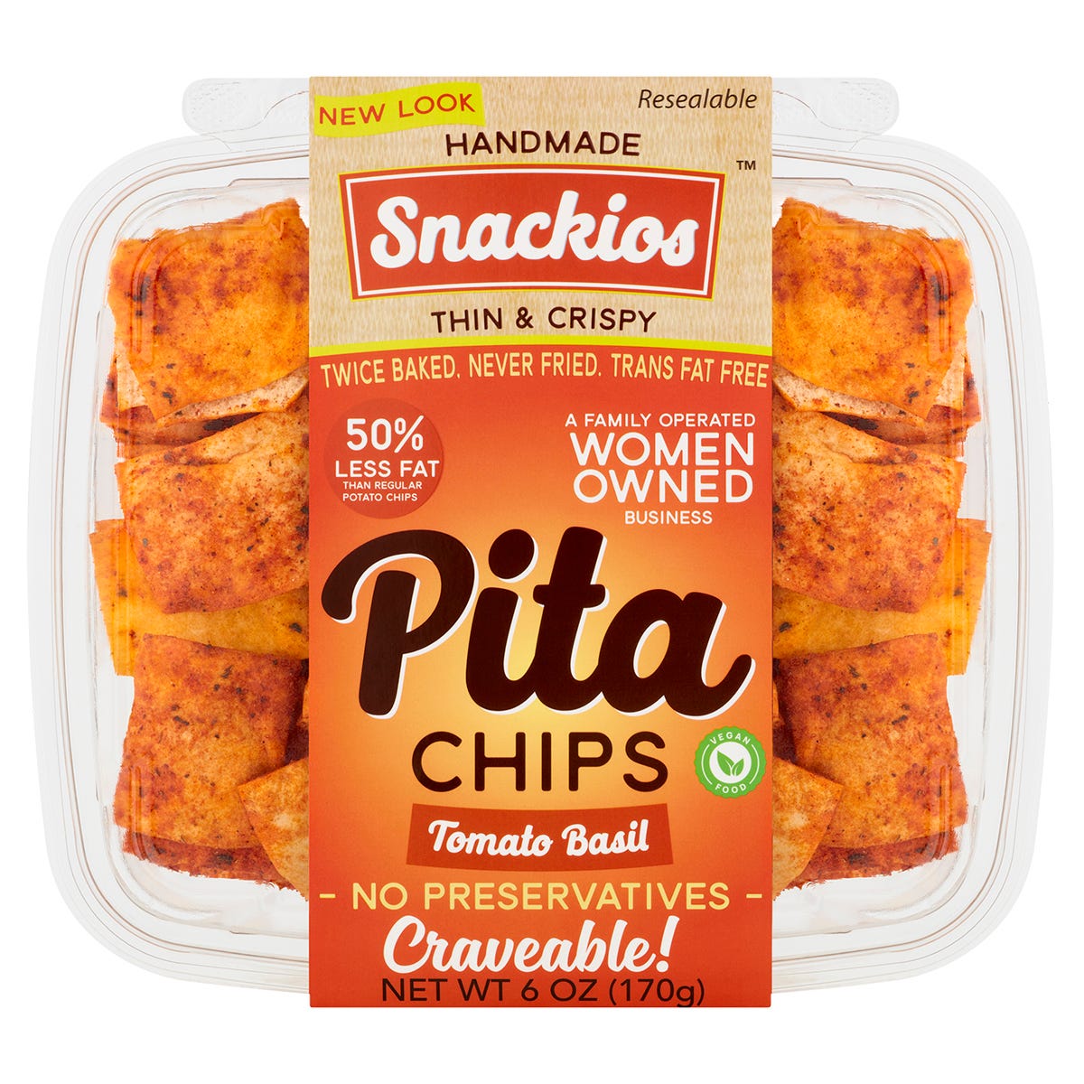 Snackios Tomato Basil Pita Chips Snackios Chips Medium