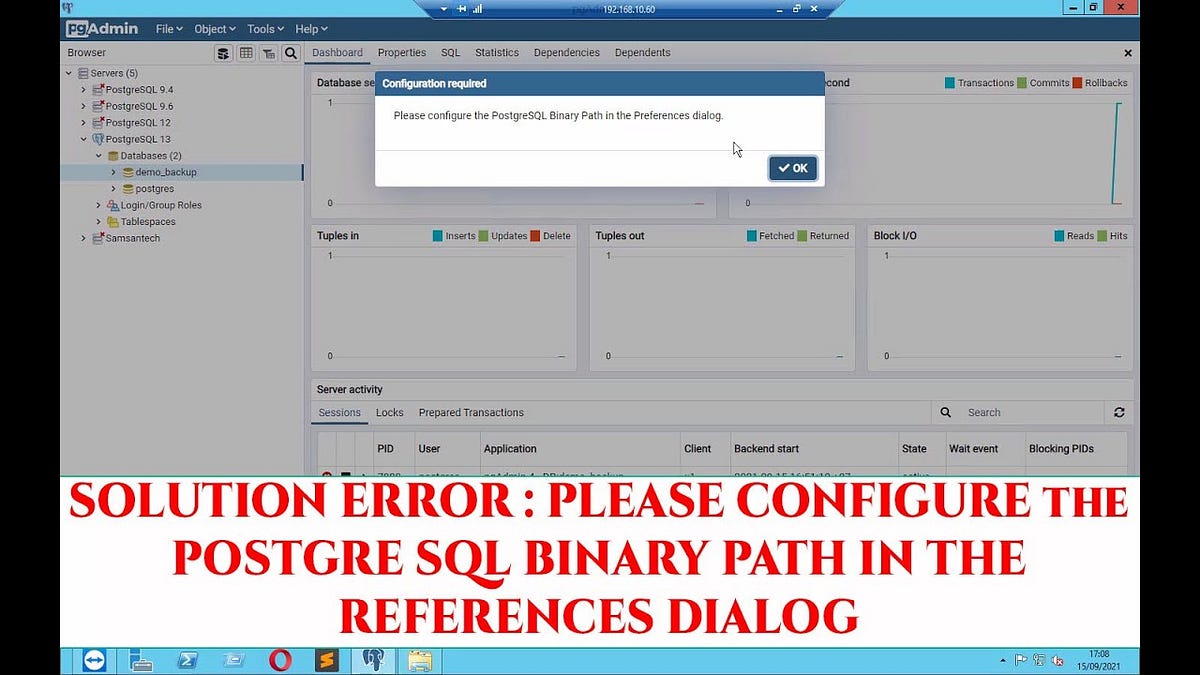 Postgresql binary path in pgadmin4 Kiran Kumar Medium