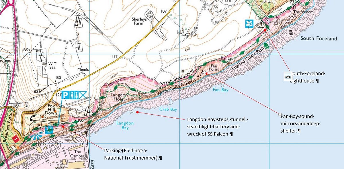Cliffs Of Dover Map