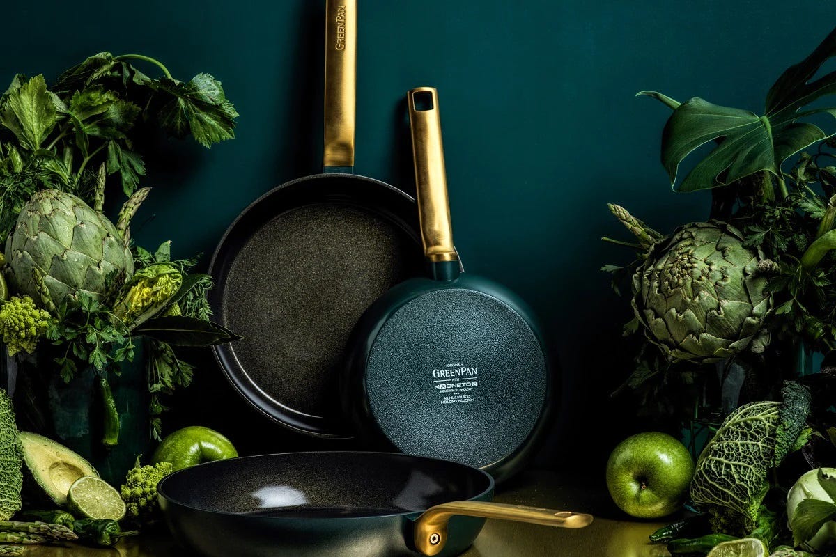NonToxic, EcoFriendly Cookware green pan001 Medium