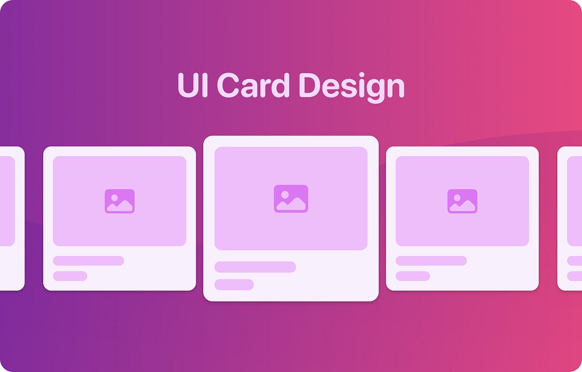 8 best practices for UI card design by Anastasia & Vlad UX Collective