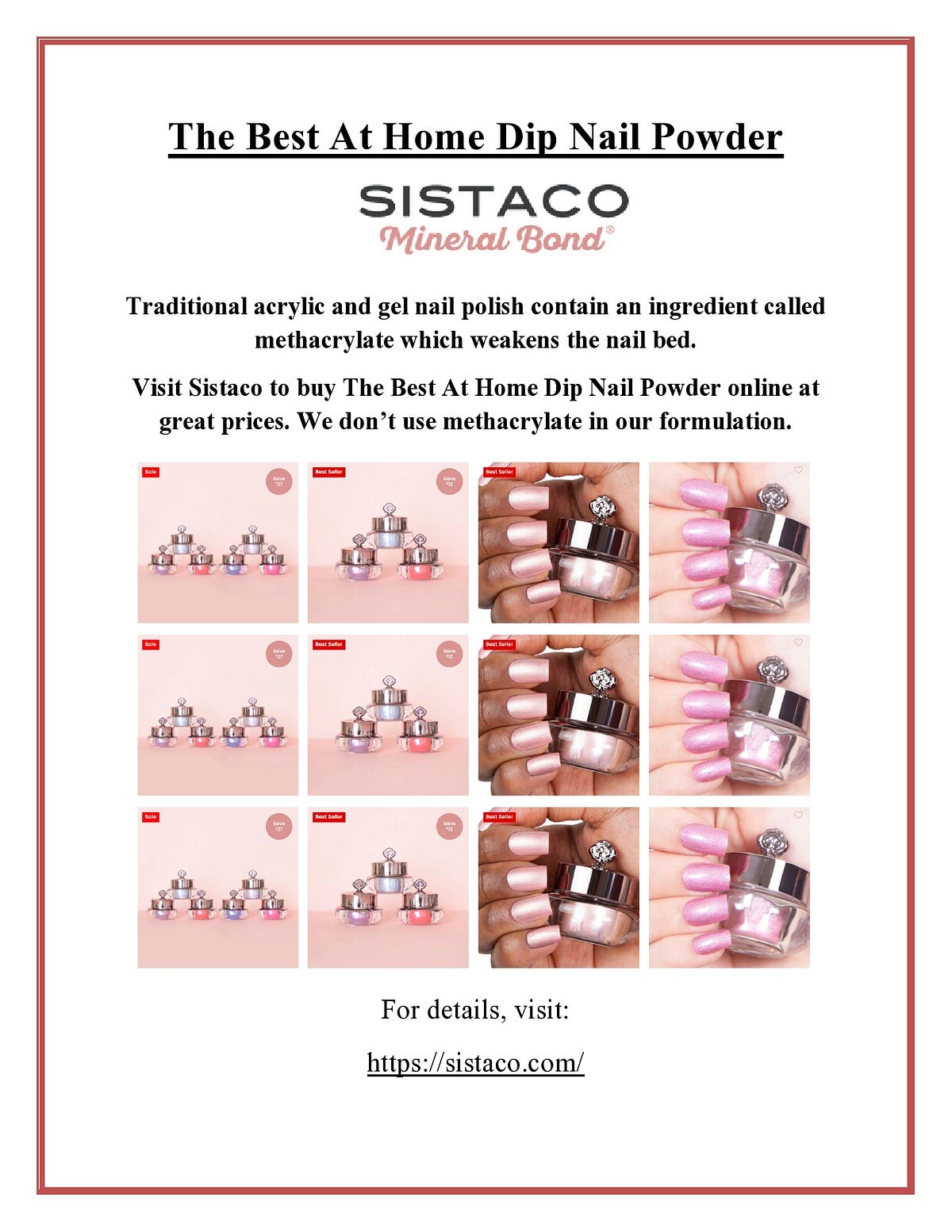 The Best At Home Dip Nail Powder sistaco Nail kits Medium