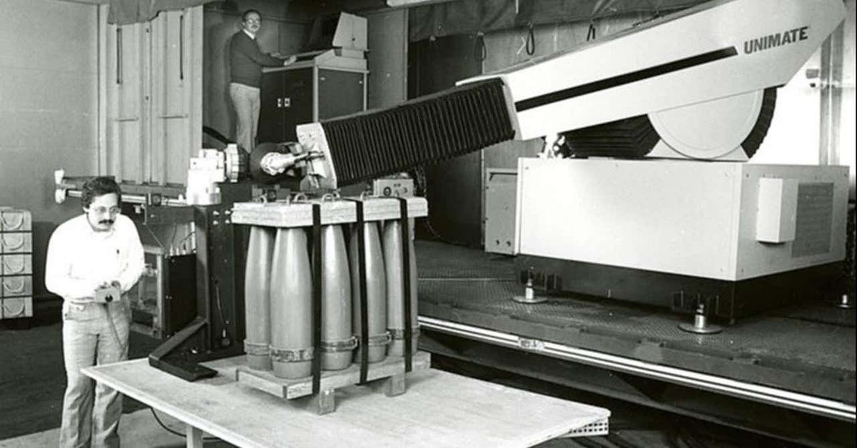 Isaac Asimov and Unimate, the world’s first industrial robot by