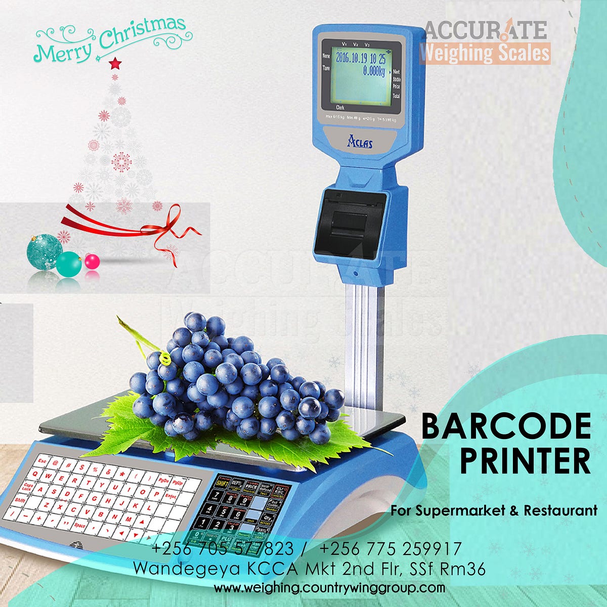 Commercial Digital weighing Barcode Label Scale in Kampala Weightsu