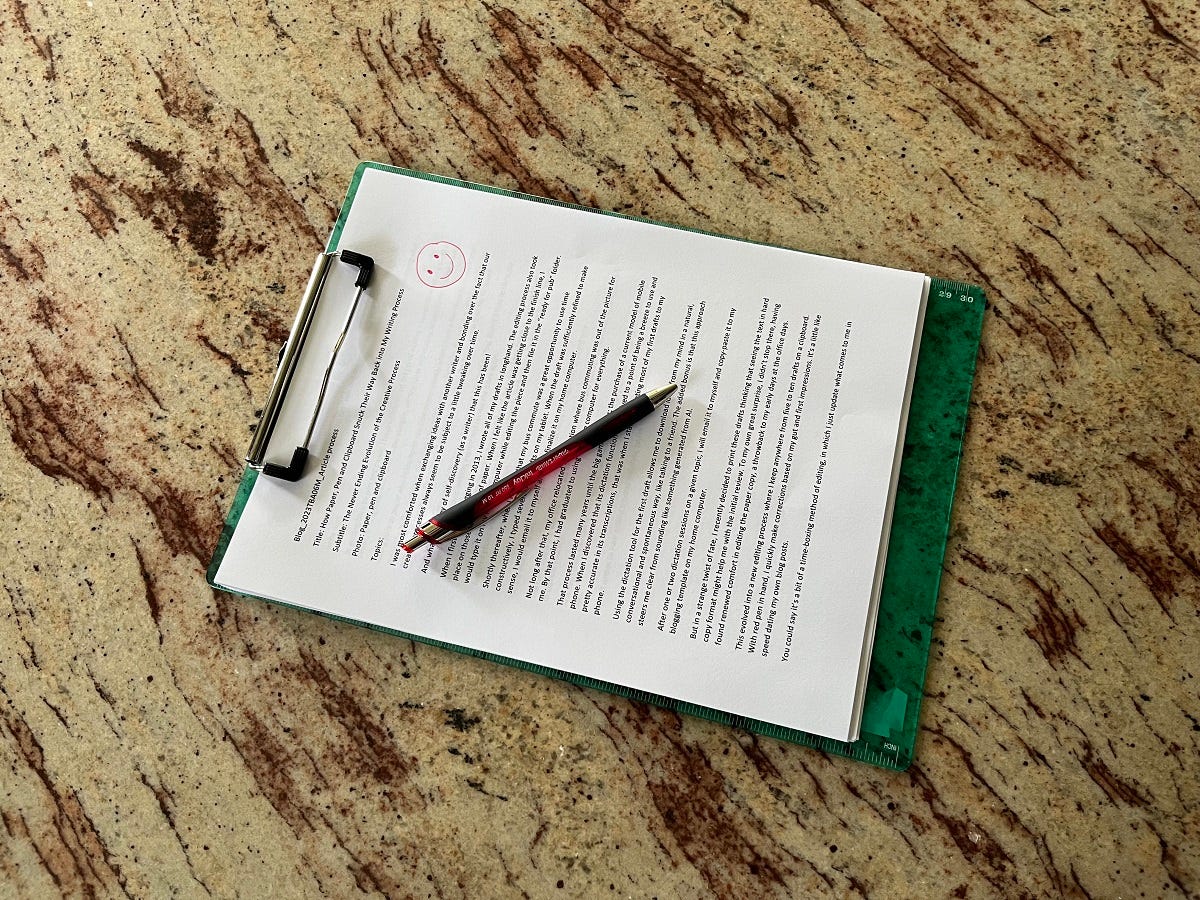 How Paper, Pen and Clipboard Snuck Their Way Back into My Writing