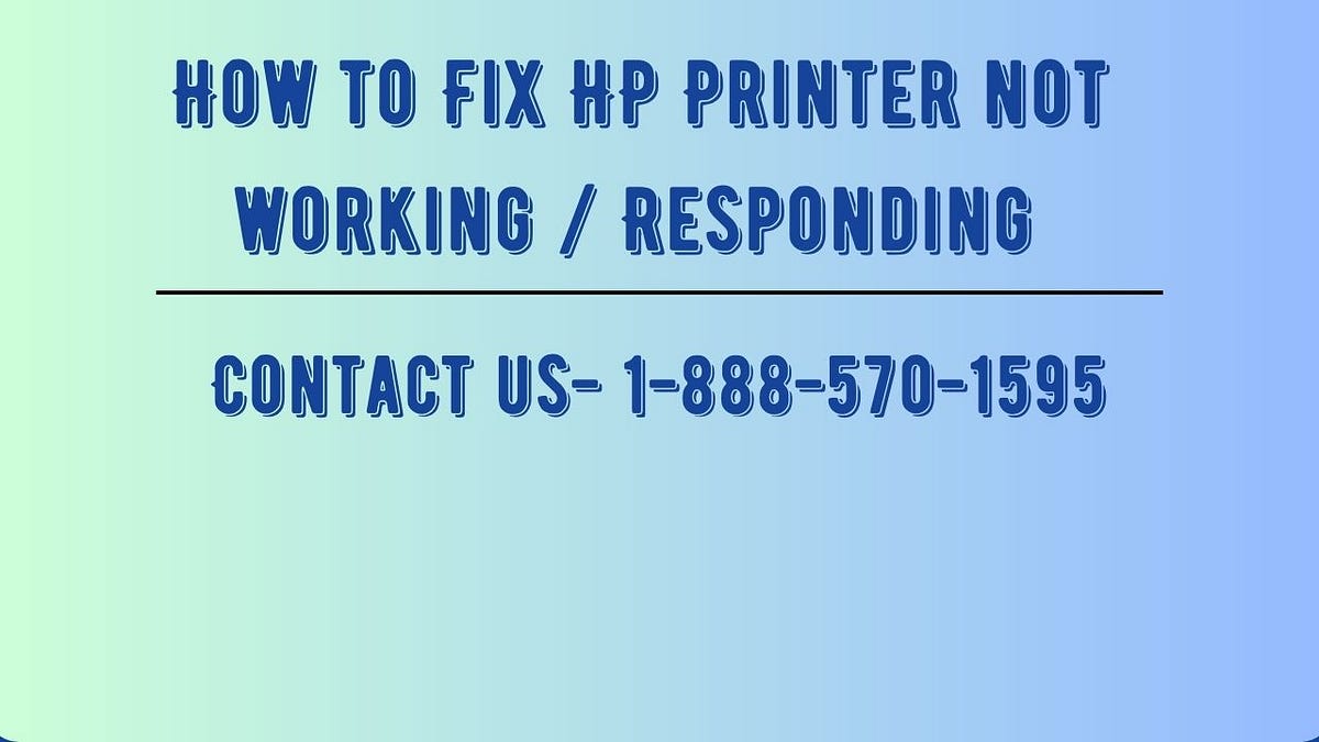 How to Fix HP Printer not working/Responding by Alexjohn Jul, 2023
