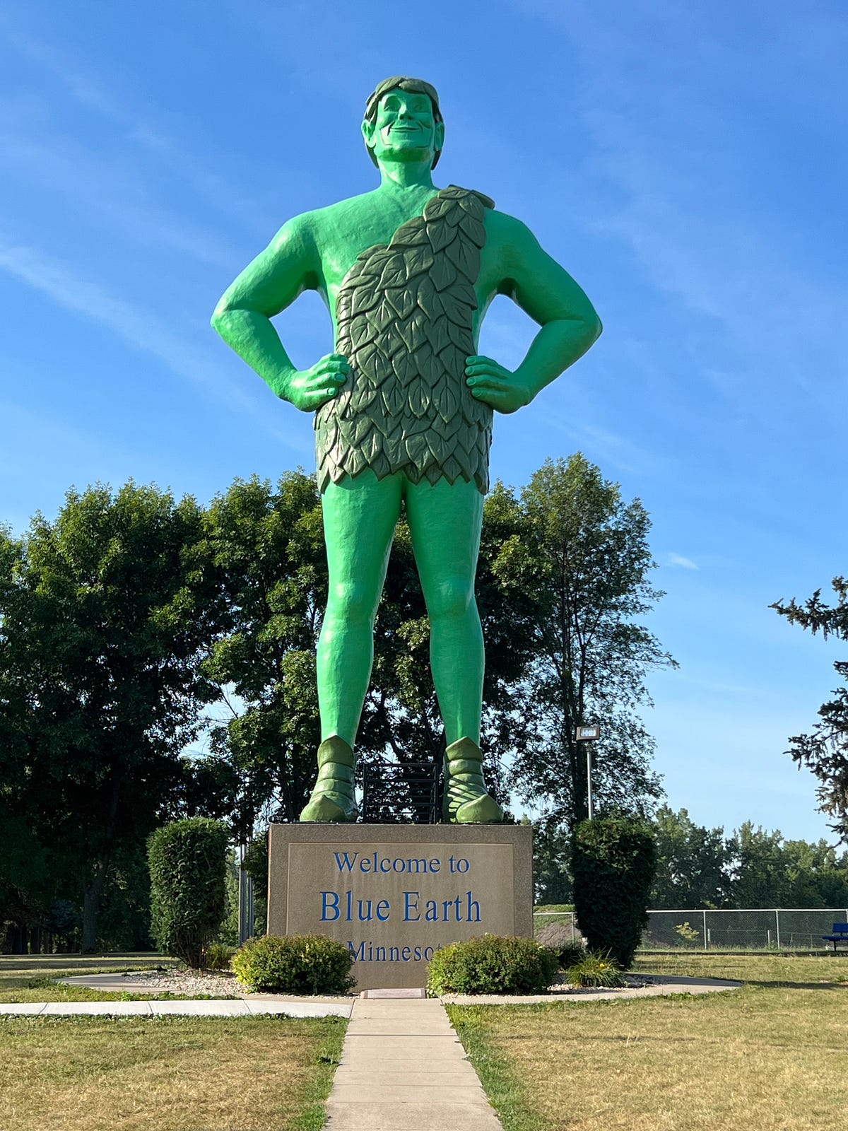 The Jolly Green Giant Statue. In Blue Earth, Minnesota by Julia A