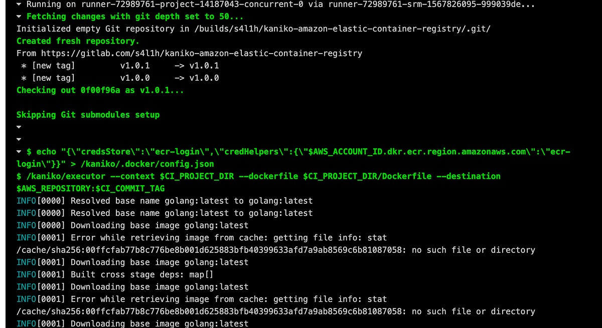 Building and Publishing A Container Image with Gitlab CI and Kaniko
