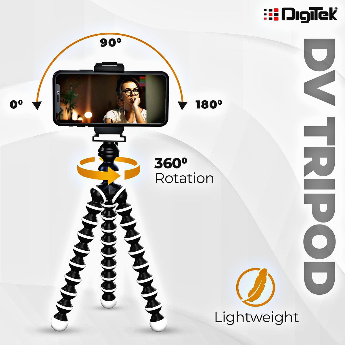 DIGITEK Gorilla Tripod/Mini (13 Inch) Tripod for Mobile Phone with