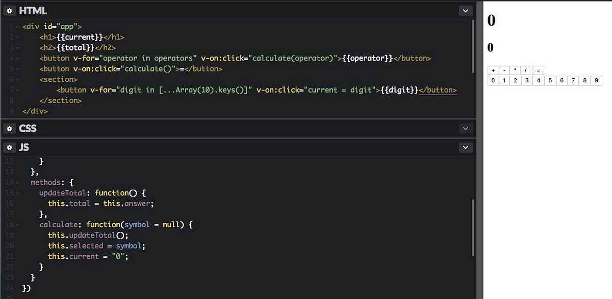 Part 7 Add remaining calculator buttons and functions [Beginner Tutorial Learn Vue, CSS Grid