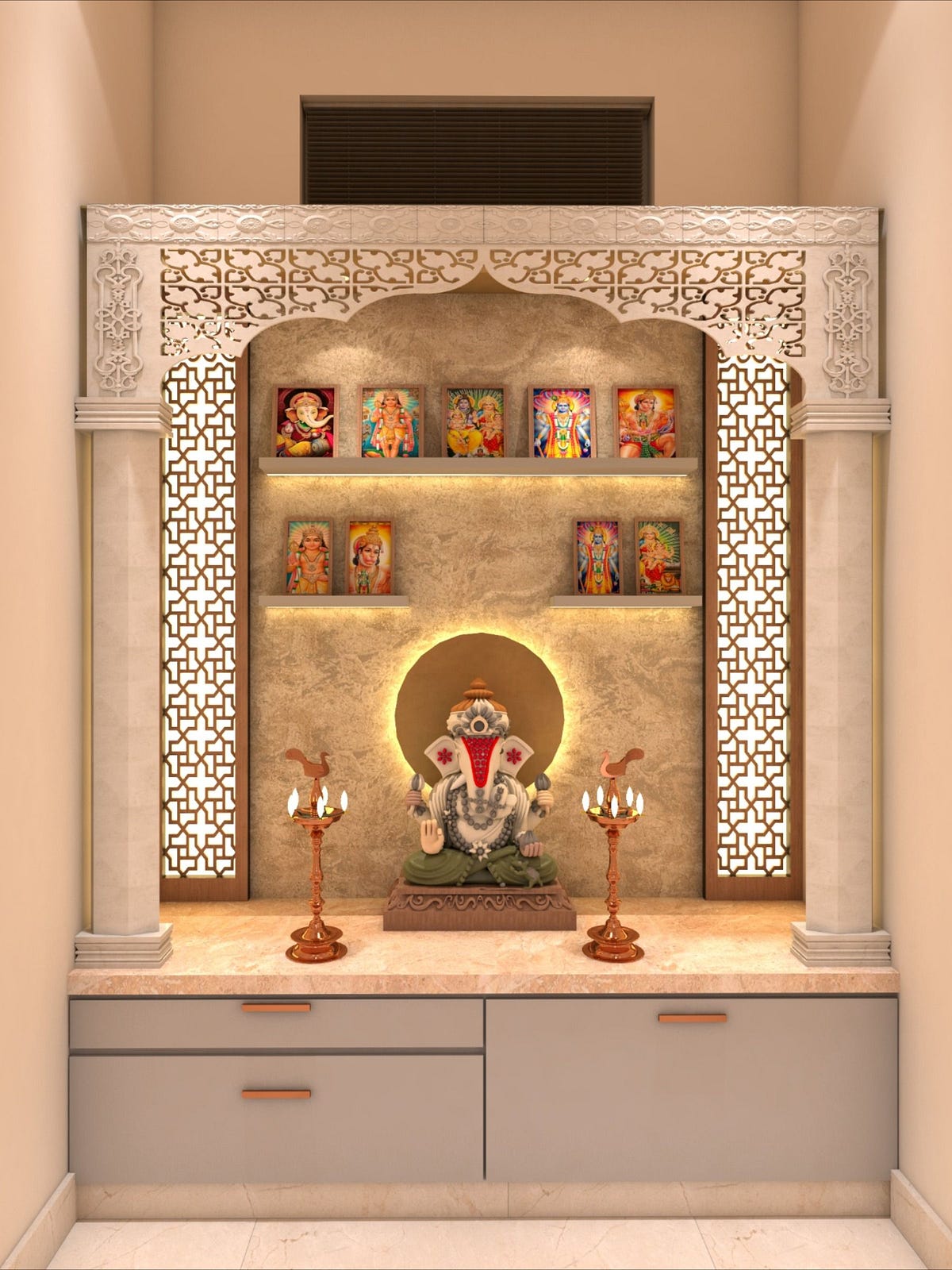 Choosing the Perfect Color for Your Pooja Room A Guide to Spiritual