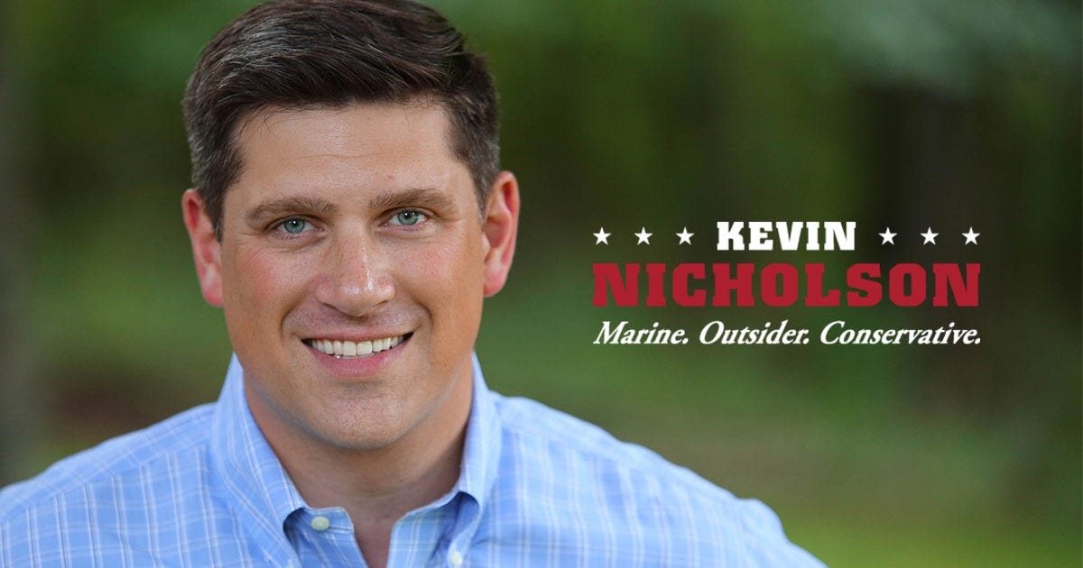 Good luck today to former Marine and independent conservative Kevin