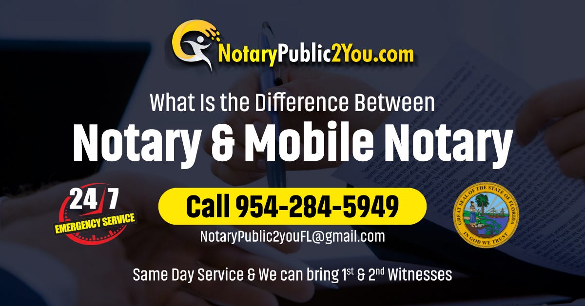 What Are the Key Distinctions Between a Notary Public and a Mobile