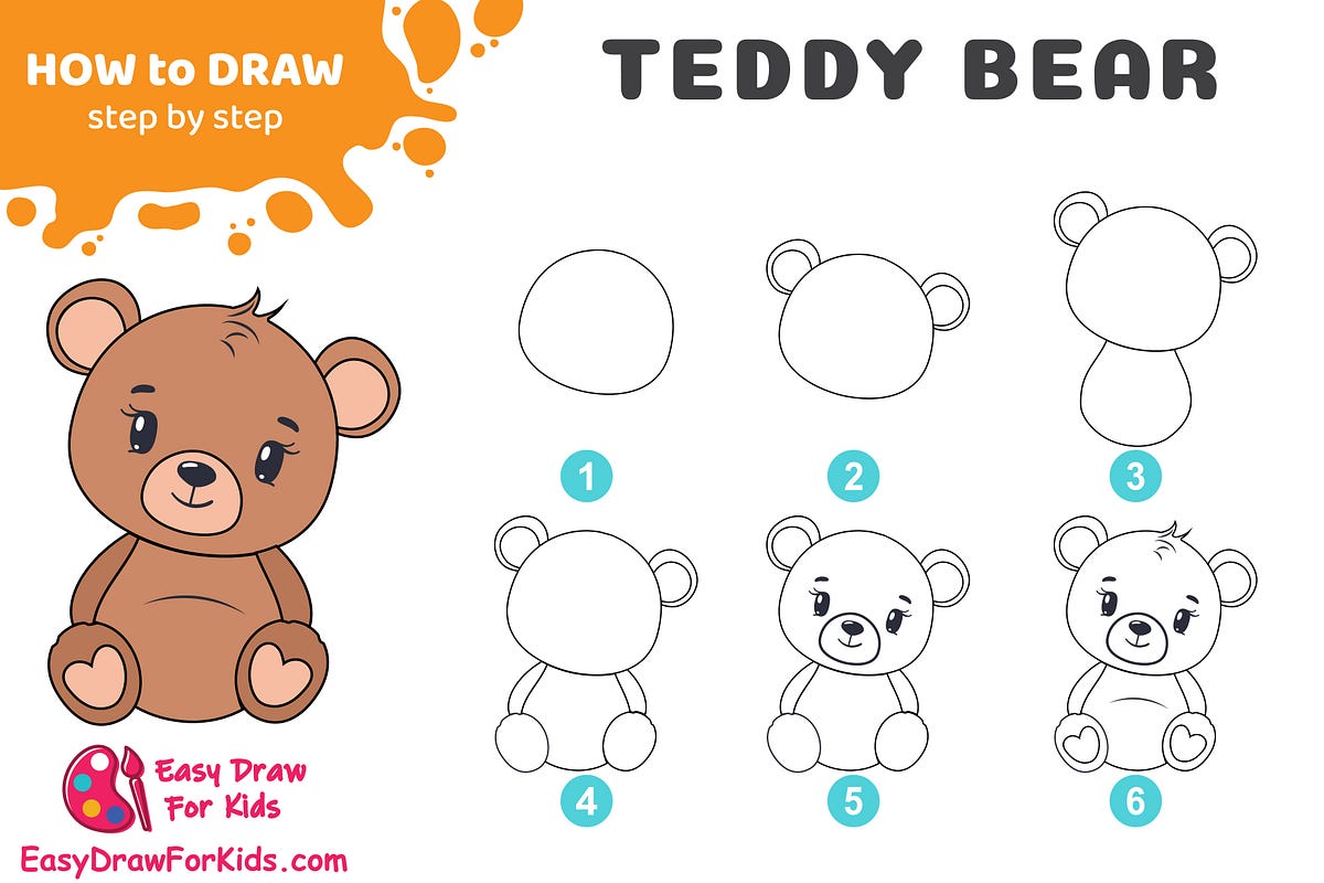 How To Draw A Teddy Bear A StepbyStep Guide by Easy Draw For Kids