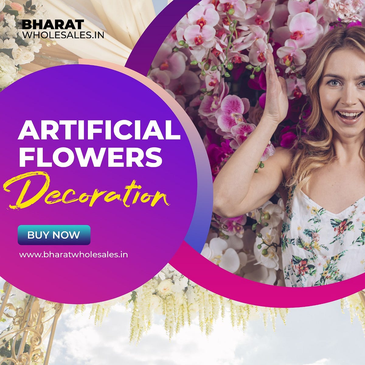 Artificial Flowers for Decoration Bharat Wholesales Bharat
