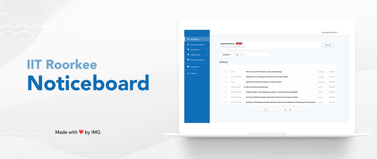 Designing a college campusbased Noticeboard  app by Gouranshi