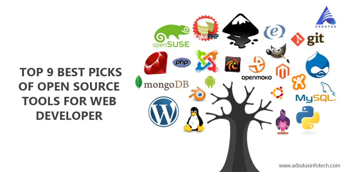 Top 9 Open Source Tools for  Developers by Arbutus Infotech