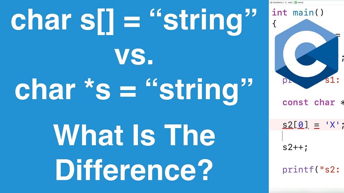 Declaration of String in C. In C, char [] and char * are both used