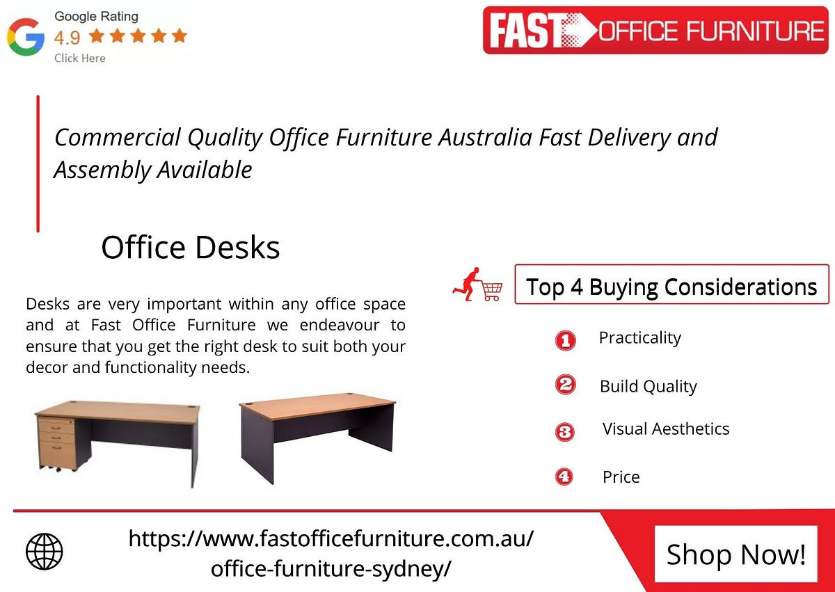 Buy Office Desks in Sydney & Online Fast Office Furniture Pty Ltd
