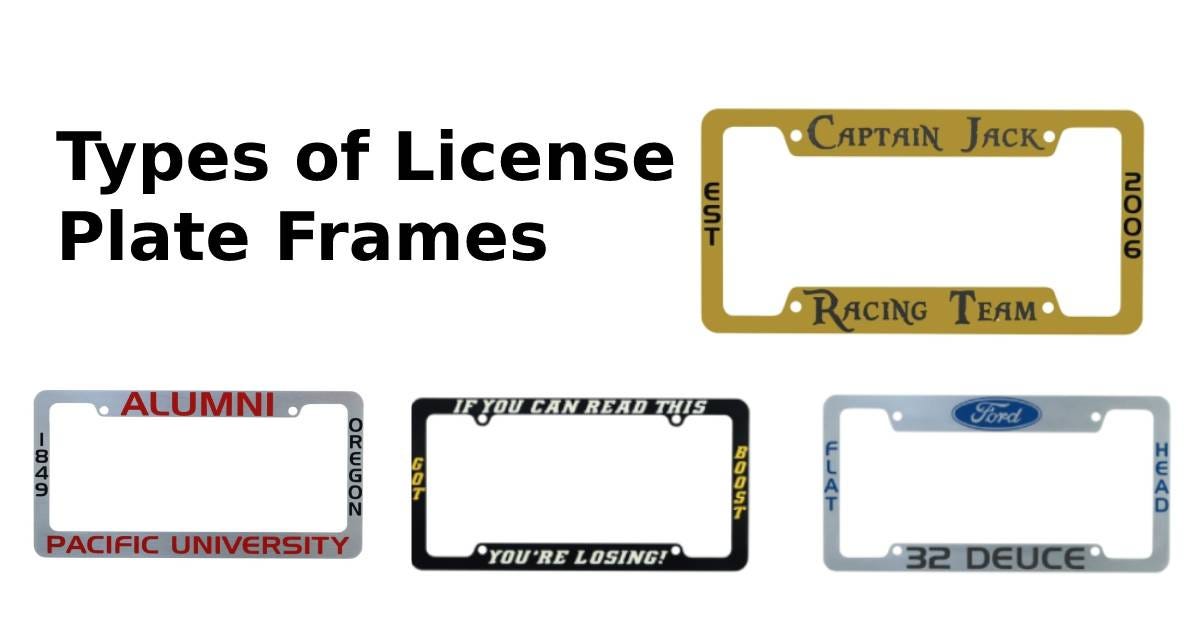Types of License Plate Frames for Your Car A Comprehensive Guide. by