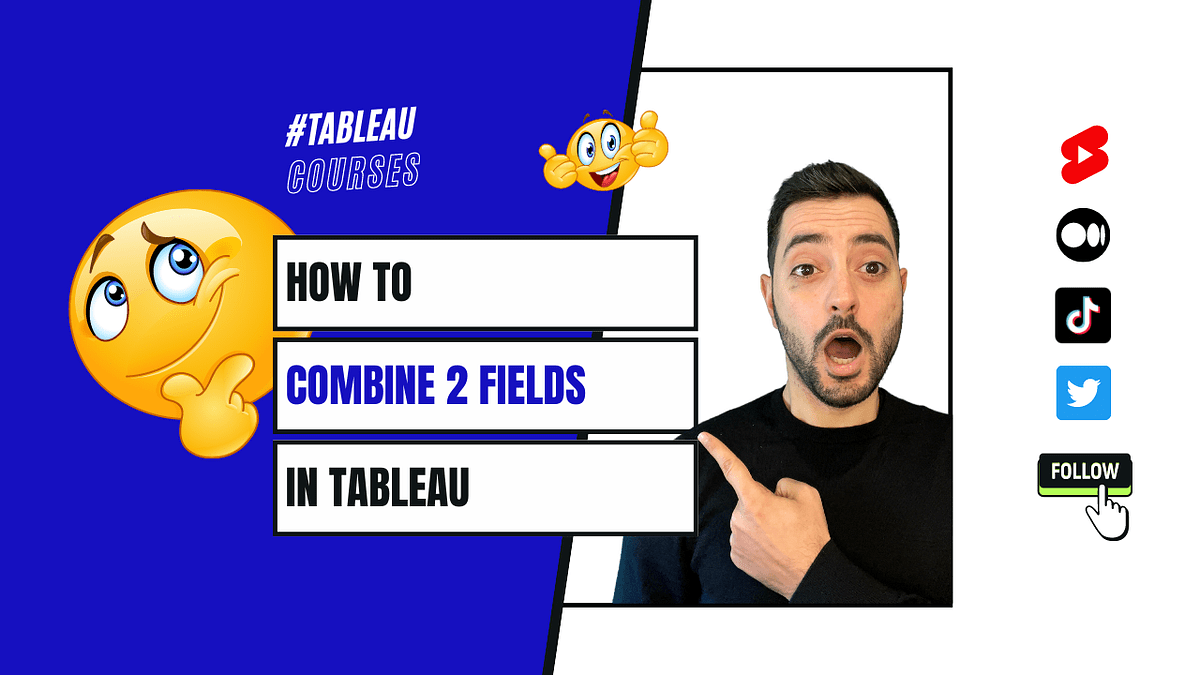 How to Combine 2 Fields in Tableau in 3 Easy Steps Tableau.Courses