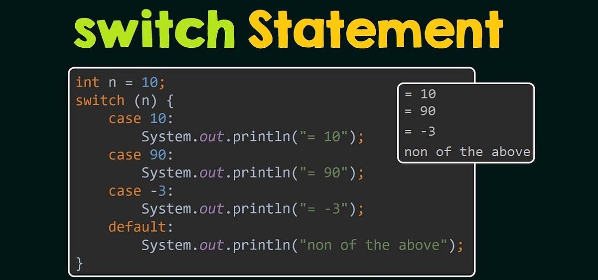 Switch Case Statement. Introduction by Ferdinandcharles Medium
