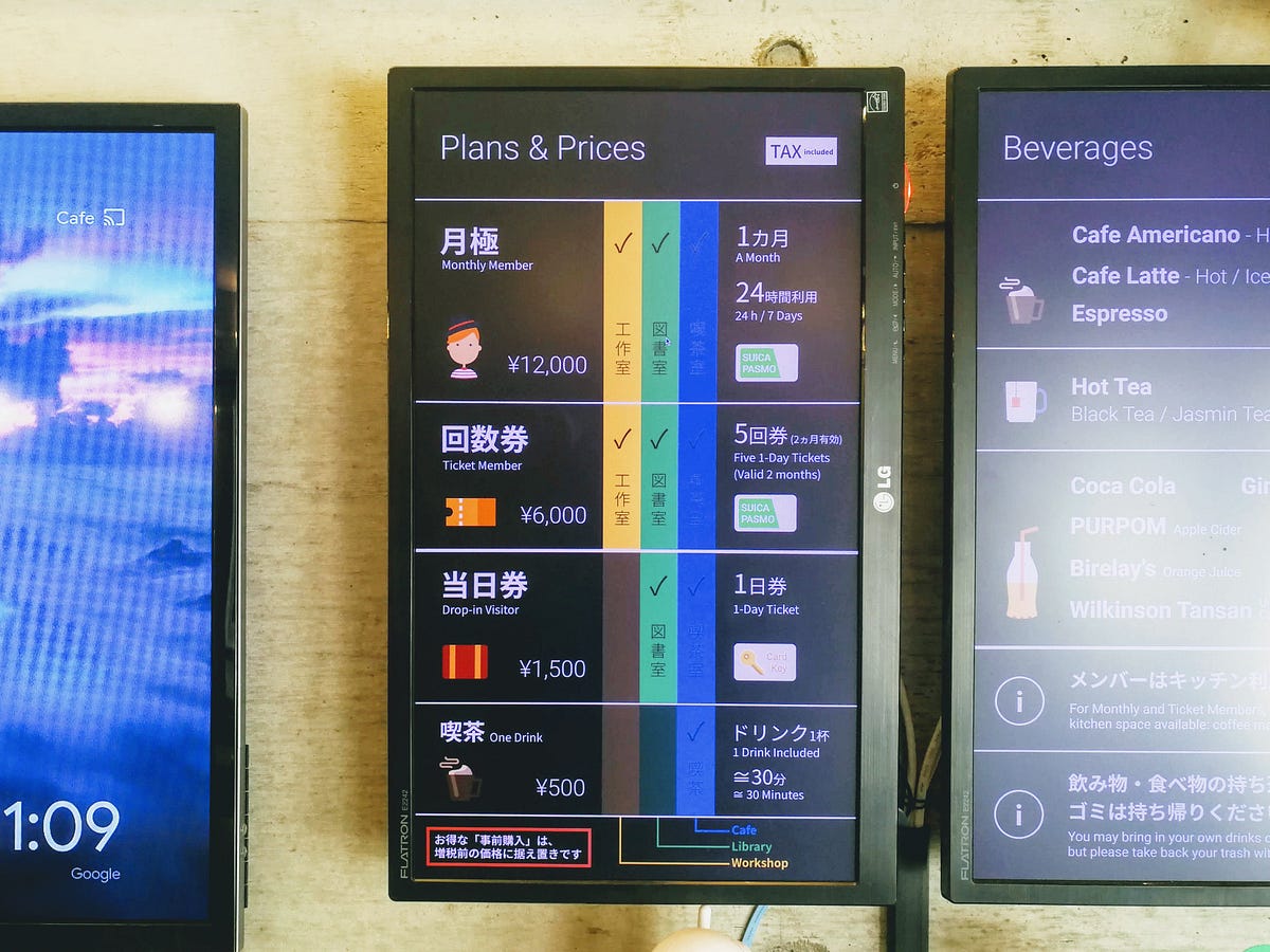 Plans & Prices. Monthly, Ticket, and Dropin. For… by Tsutomu