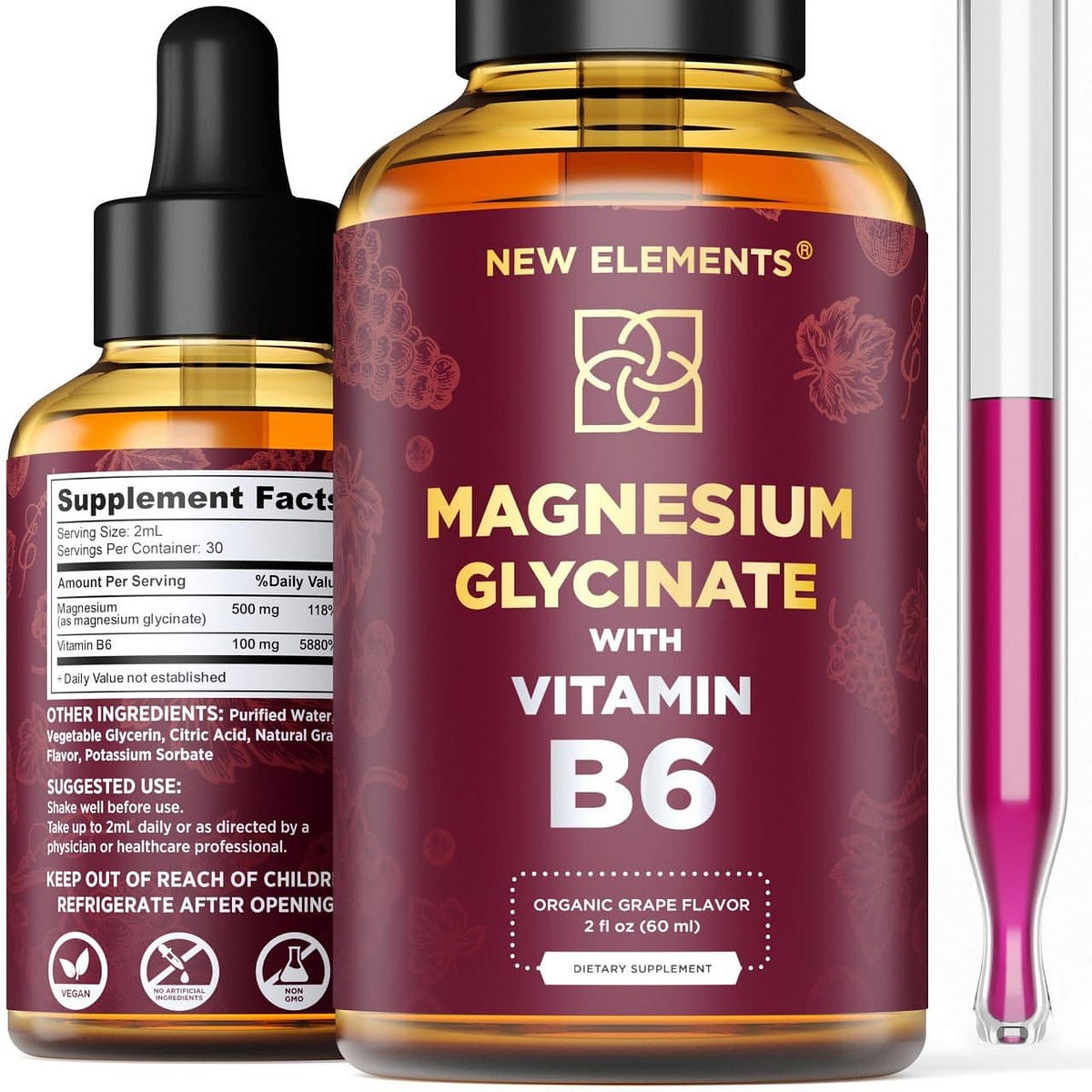 The Best Liquid Magnesium Glycinate Drops with Vitamin B6 for Digestive