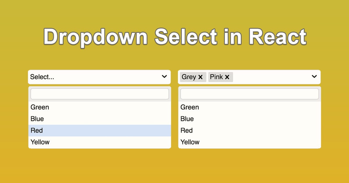 How to create a Dropdown select component in React? by Thi Tran