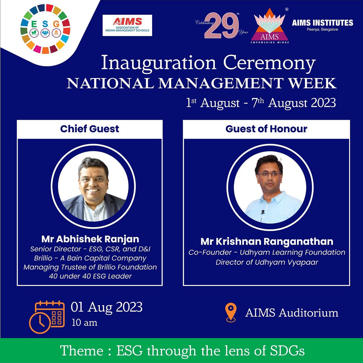 NATIONAL MANAGEMENT WEEK 2023. AIMS Institutes is thrilled to announce